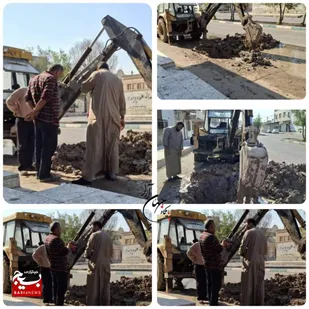 عملیات حفاری و رفع مشکل شبکه آب فاضلاب در شهرک رزمندگان انجام شد