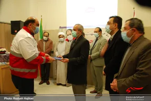 آیین تکریم و معارفه رئیس جمعیت هلال احمر شهرستان همدان