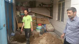 آبگرفتگی خانه&zwnj;های کوچه شقایق در برق بالا ملایر