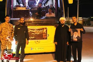 اعزام ۴۵ نفر از بسیجیان مهاجران بهار به مراسم تشییع رهبر شهید