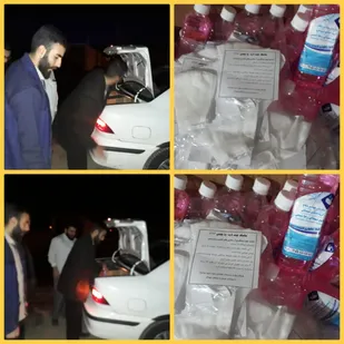 توزیع ماسک و مواد ضدعفونی کننده در روستاهای خوانسار