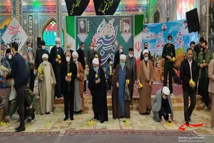گلزار شهدا سرخه گلباران شد+ تصاویر