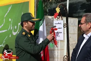 مراسم زنگ مهر و مقاومت در مدرسه نمونه تربیت در شهرستان محلات