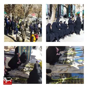 مزار مطهر شهدا غبارروبی، عطر افشانی و گلباران شد