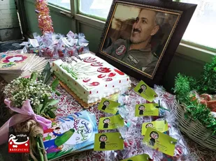 برگزاری جشن تولد شهید سعید ذوالفقاری در گلزار شهداء شهر گرمدره+تصاویر