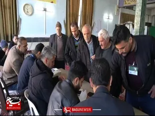 حضور مردم درالکرامه در پای صندوق های اخذ رای