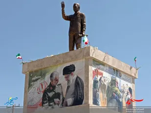 مراسم رونمایی از تندیس سید الشهدای مقاومت در رابر برگزار شد