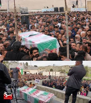 تشییع پیکر مطهر دو شهید از شهرستان باغملک