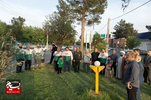 پرچم سبز رضوی در سرخه به اهتزار درآمد