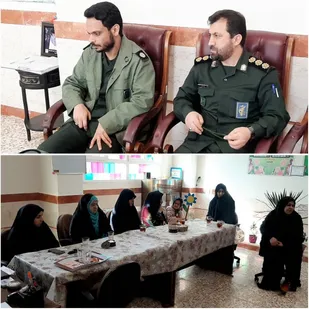 دیدار فرمانده سپاه پیشوا با مدیر و دبیران مدرسه دخترانه شهرک آژینه
