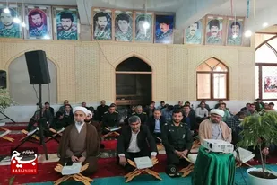 آغاز سال کاری جدید کارکنان ناحیه مقاومت بسیج ارسنجان در جوار شهدا