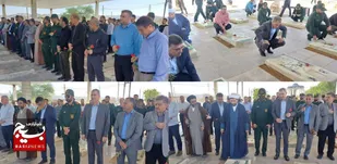 برگزاری آیین غبار روبی و عطر افشانی گلزار شهدای هفتکل
