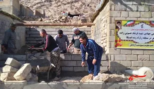 نیروهای جهادگر دشت آزادگان خادم محرومان مناطق زلزله زده اندیکا