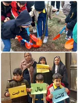 کاشت نهال ایثار به نیت شهدا در شهرستان قرچک