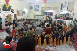 آیین نواختن زنگ انقلاب در زورخانه شهید نصیری کبودراهنگ