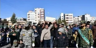 تشییع پیکر مطهر ۶ شهید گمنام دفاع مقدس در بیرجند