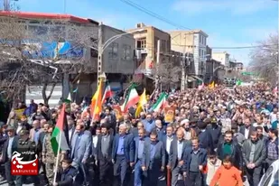 حضور پرشور مردم ولایت مدار تویسرکان در راهپیمایی روز قدس