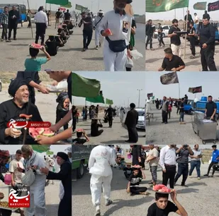 استقبال اهالی سویسه شهرستان کارون از کاروان پیاده&zwnj; روی مشهد مقدس به کربلا