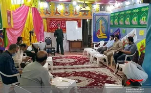جلسه شورای فرماندهان پایگاه حوزه مقاومت بسیج شهید رجایی