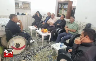 تکریم و عیادت از جانباز سرافراز دفاع مقدس شهر ترکالکی گتوند حاج سلطان محمد حسینی