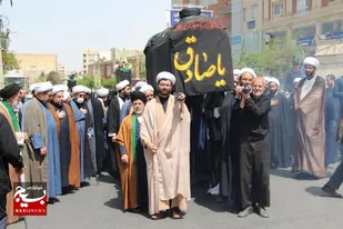 عزاداری مردم ملایر در رثای شهادت امام جعفر صادق(ع)