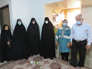 دیدار بسیجیان پایگاه بنت الهدی حوزه زینبیه از جانبازان محله