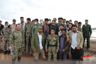 حضور و بازدید میدانی فرمانده سپاه ثارالله از مناطق سیل زده رودبار جنوب