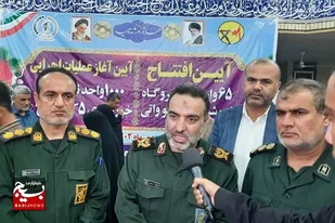 آغاز ساخت 1000 نیروگاه برق خورشیدی در استان بوشهر با حضور رئیس بسیج سازندگی + تصویر
