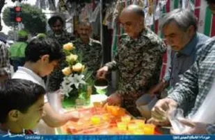 برپایی ایستگاه صلواتی در شهر سندرک میناب