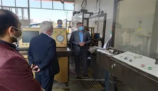 بازدید مدیرکل استاندارد استان از تست هیدرو استاتیک مخازن سی.ان.جی