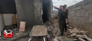 بازدید از فعالیت&zwnj;های عمرانی و رنگ&zwnj;آمیزی مدارس جهادگران در روستای ده کهنه موزرم دزپارت