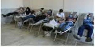 اهدای خون توسط کارکنان و اساتید بسیجی دانشگاه آزاد رودهن