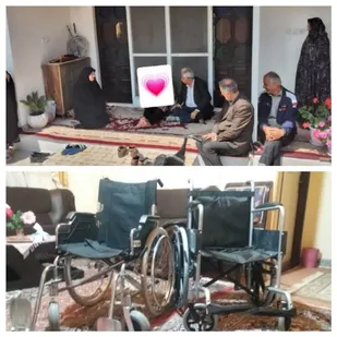 تهیه سه عدد ویلچر از طرف گروه جهادی مهر کوثر کانون بسیج هنرمندان