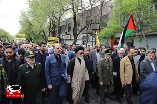 گوشه هایی از راهپیمائی مردم تبریز در راهپیمائی روز قدس