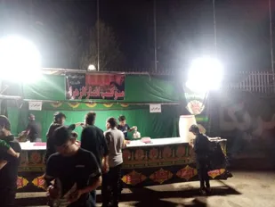 راه اندازی موکب صلواتی توسط حوزه مقاومت بسیج روح الله آزادشهر
