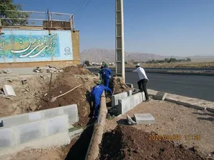 خط 200میلی متری معارض کمربندی جدید قیام دشت جابه جا