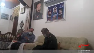 دیدار فرمانده سپاه کربلا با خانواده شهید شاخص ورزش کشور
