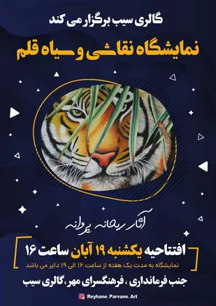 برپایی نمایشگاه نقاشی و سیاه قلم در گالری سیب شاهرود