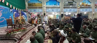 حضور رزمندگان گردان ۱۰۵ حضرت امام حسین علیه السلام در محفل انس با قرآن کریم