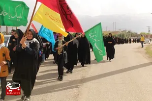 زیارت قبور شهدا و پیاده روی دختران بسیجی