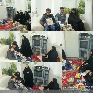 بسیجیان پایگاه فاطمیه حوزه ۷ خواهران ناحیه مقاومت بسیج امام صادق (ع) از خانواده شهیدان فولادی و صباغی دیدار کردند