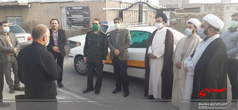 سرکشی از خانواده های متوفی کرونایی  در ساوه
