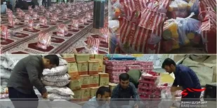 پنجمین مرحله رزمایش کمکهای مومنانه با توزیع 500 بسته معیشتی در بهمئی