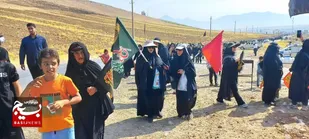 پیاده روی دلدادگان اربعین حسینی(ع) در دلفان  برگزار شد