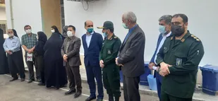 حضور فرمانده سپاه نینوا و استاندار گلستان در شعبه اخذ رأی
