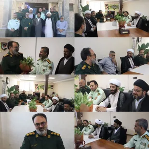 دیدار فرمانده ناحیه مقاومت بسیج میامی با فرمانده فراجا، امام جمعه و اداره راه و شهرسازی