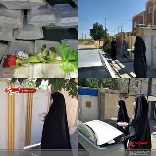 توزیع غذای گرم توسط بسیجیان طلاب خواهر مانه وسملقان در بین نیازمندان