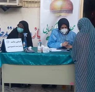 راه اندازی میز خدمت و افتتاح قرارگاه شهید تختی نژاد محله نخل پیرمرد بندرعباس
