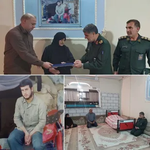 دیدار فرمانده سپاه امیرالمؤمنین(ع) استان ایلام با خانواده شهید "محمود عباسی" در ملکشاهی