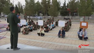 فراخوانی دسته های رزمی گردان بیت المقدس جرقویه علیا با هدف بالا بردن توان رزمی بسیجیان